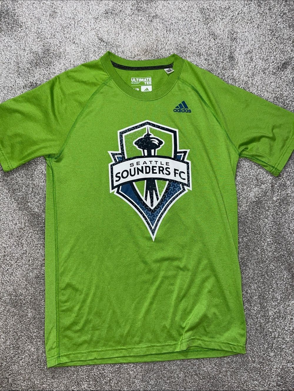Seattle Sounders FC Soccer Stars ⚽️ Ultimate Tee T Shirt S/P Lime Green